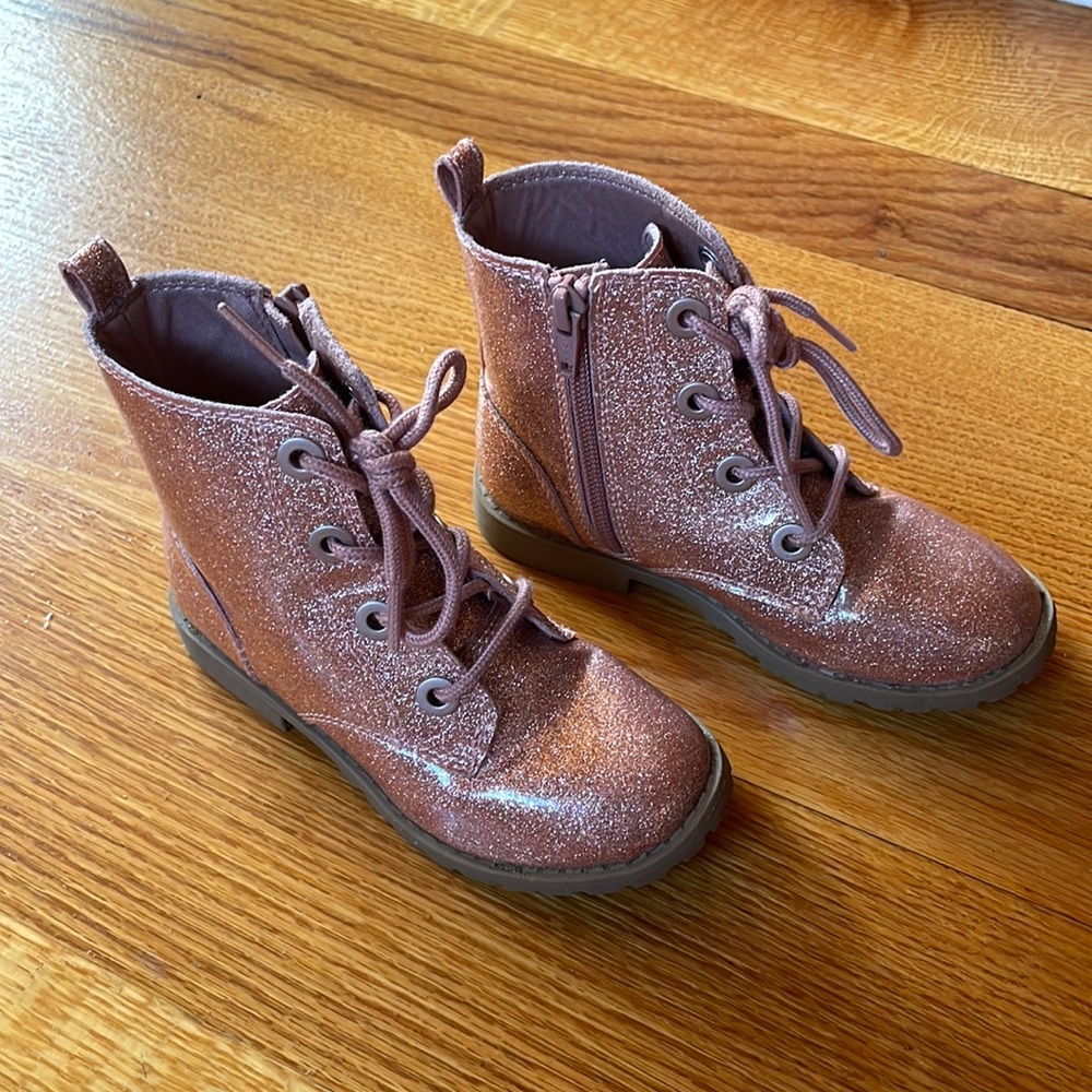 Toddler Zipper&Tie Boots